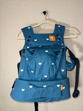 Tula playdate explore baby blue with white hearts